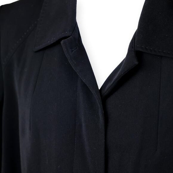 Gallery Woman Black Overcoat | Women’s 16W | Removable Liner Long Coat - Picture 4 of 12